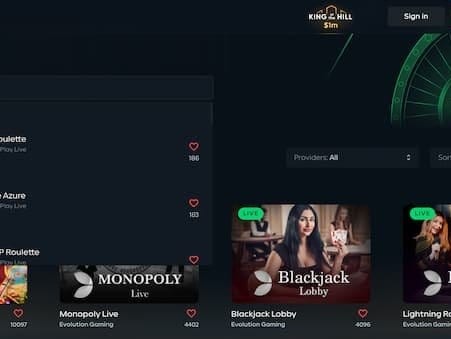 vblink رولیٹ گیم اسکرین